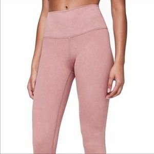 Lululemon Athletica Wonder Under Stone Wash leggings in mauve
